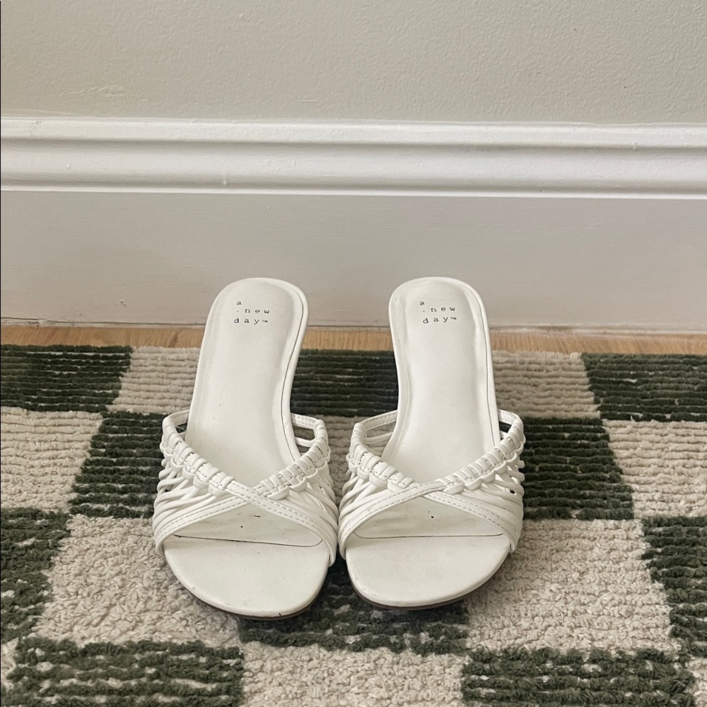White Kitten Heels